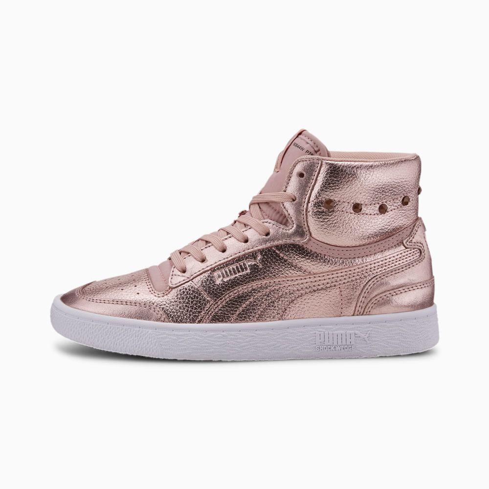 Puma Ralph Sampson Mid Cut Glitz Női Kosárlabda Cipő - Rózsaszín Arany ( Hungary - WQNVG7598 )